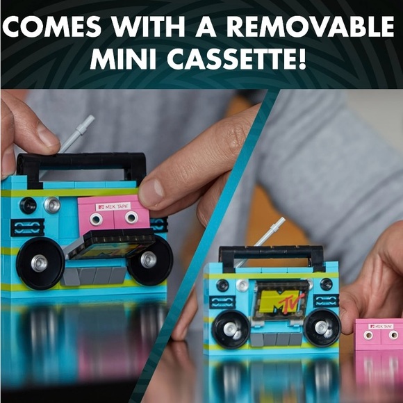 Brickcraft mtv boombox w/cassette..Lego (NWT)all ages - Picture 4 of 7